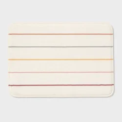 17"x24" Multi Striped Flannel Cushion Bath Rug - Room Essentials™