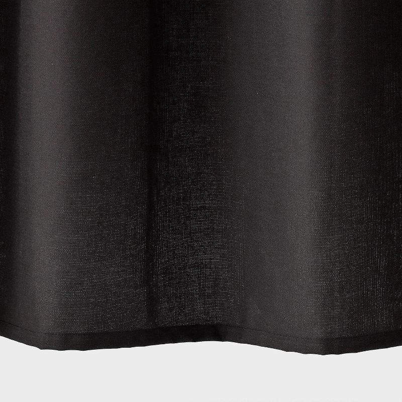 slide 4 of 4, Modern Colorblock Shower Curtain Black/Cream - Threshold™, 1 ct