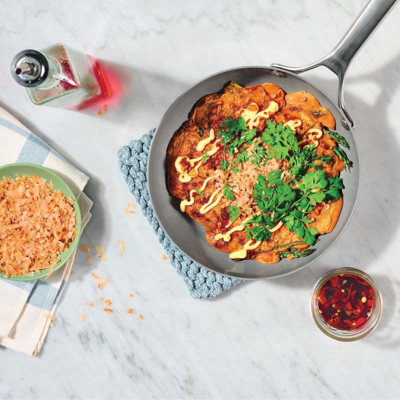 slide 2 of 6, 8" Nonstick Ceramic Coated Aluminum Frypan Dark Gray - Figmint™, 1 ct