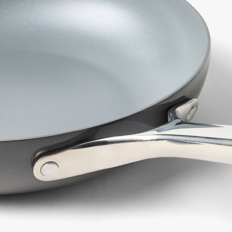 slide 4 of 7, 2pk (8" & 10") Nonstick Ceramic Coated Aluminum Frypan Set Dark Gray - Figmint™, 2 ct