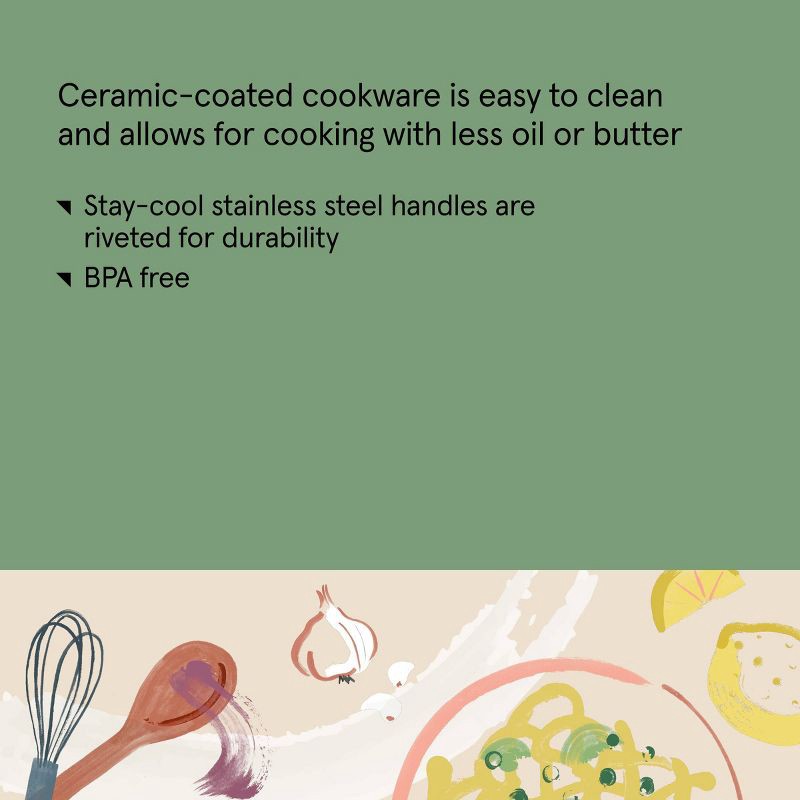 slide 5 of 5, Nonstick Ceramic Single Burner Griddle Pan Dark Gray - Figmint™, 1 ct