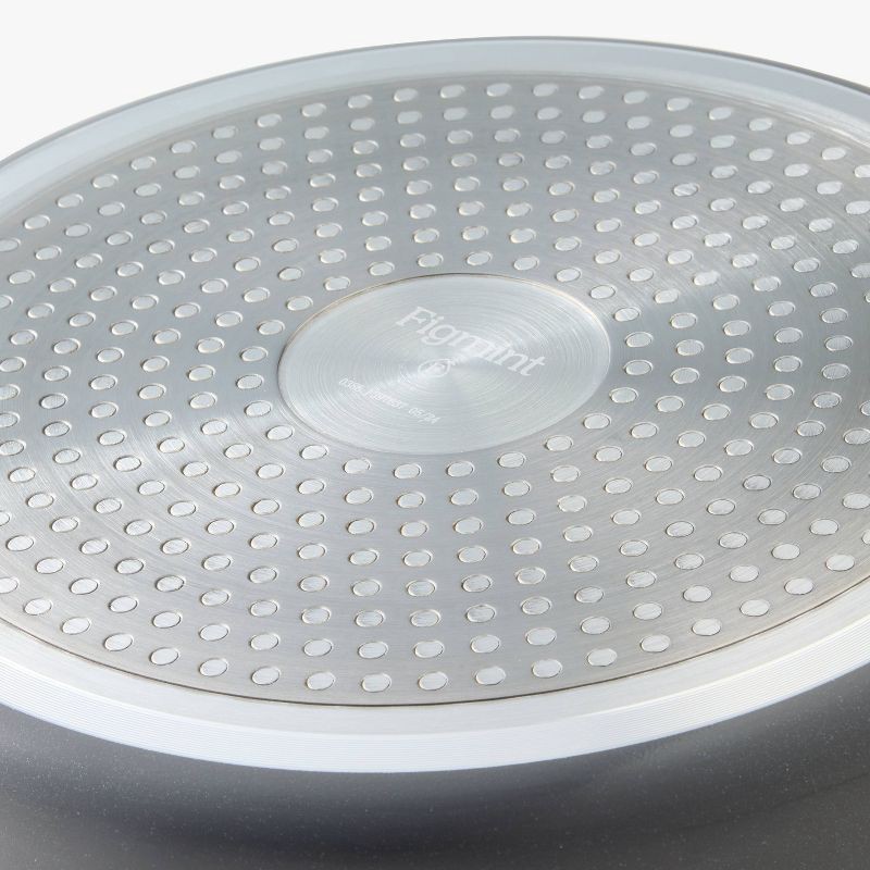 slide 5 of 9, 3qt Nonstick Ceramic Coated Aluminum Sauce Pan Dark Gray - Figmint™, 3 qt