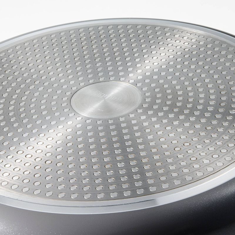 slide 4 of 6, 8qt Nonstick Ceramic Coated Aluminum Wide Stock Pot Dark Gray - Figmint™, 8 qt