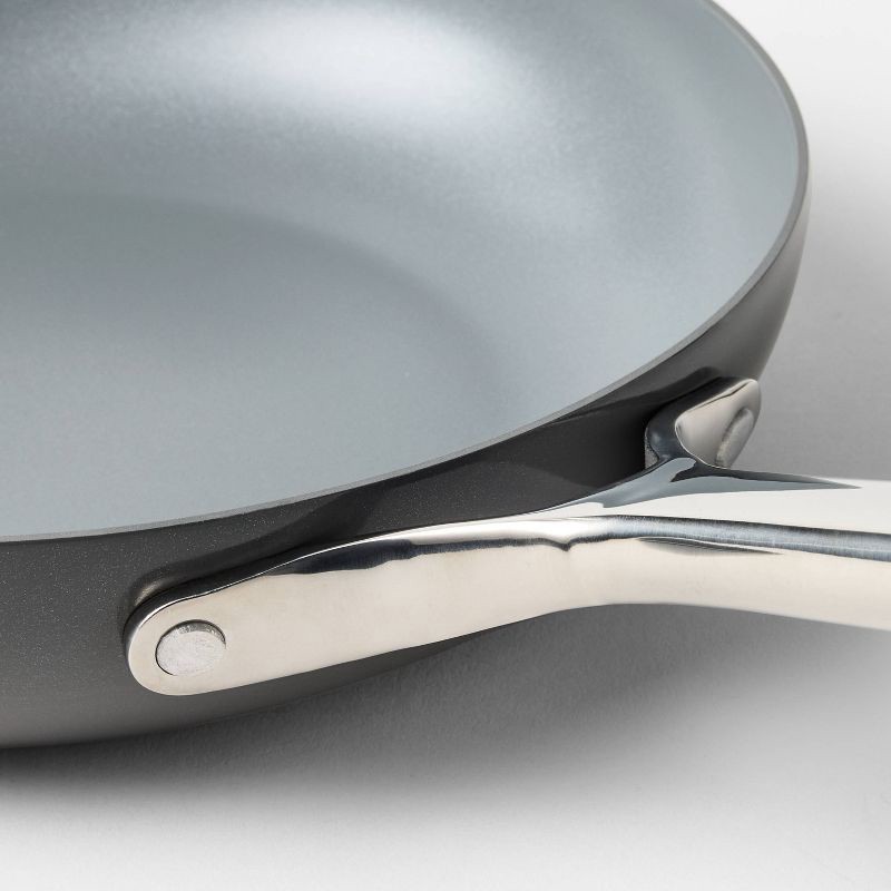 slide 5 of 10, 7pc Nonstick Ceramic Coated Aluminum Cookware Set Dark Gray - Figmint™, 7 ct