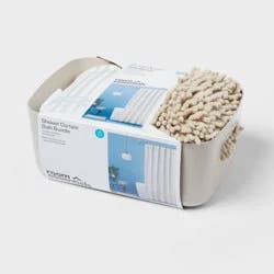 15pc Leap Plaid Shower Bundle Set Ivory - Room Essentials™