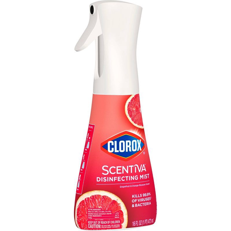 slide 4 of 14, Clorox Scentiva Grapefruit & Orange Blossom Disinfecting Mist - 16 fl oz, 16 fl oz