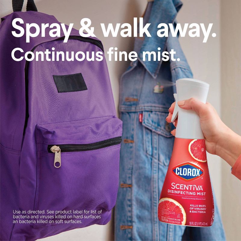 slide 5 of 14, Clorox Scentiva Grapefruit & Orange Blossom Disinfecting Mist - 16 fl oz, 16 fl oz
