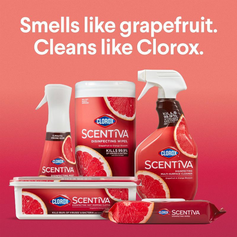 slide 14 of 14, Clorox Scentiva Grapefruit & Orange Blossom Disinfecting Mist - 16 fl oz, 16 fl oz