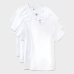 Men's Crew Neck T-Shirt 3pk - Dealworthy™ White XL: Lightweight, Short Sleeve