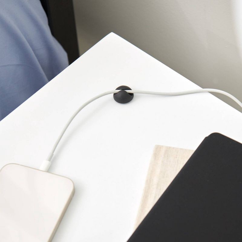 slide 7 of 8, Wrap-It 14pk Storage Cable Clips Black, 14 ct