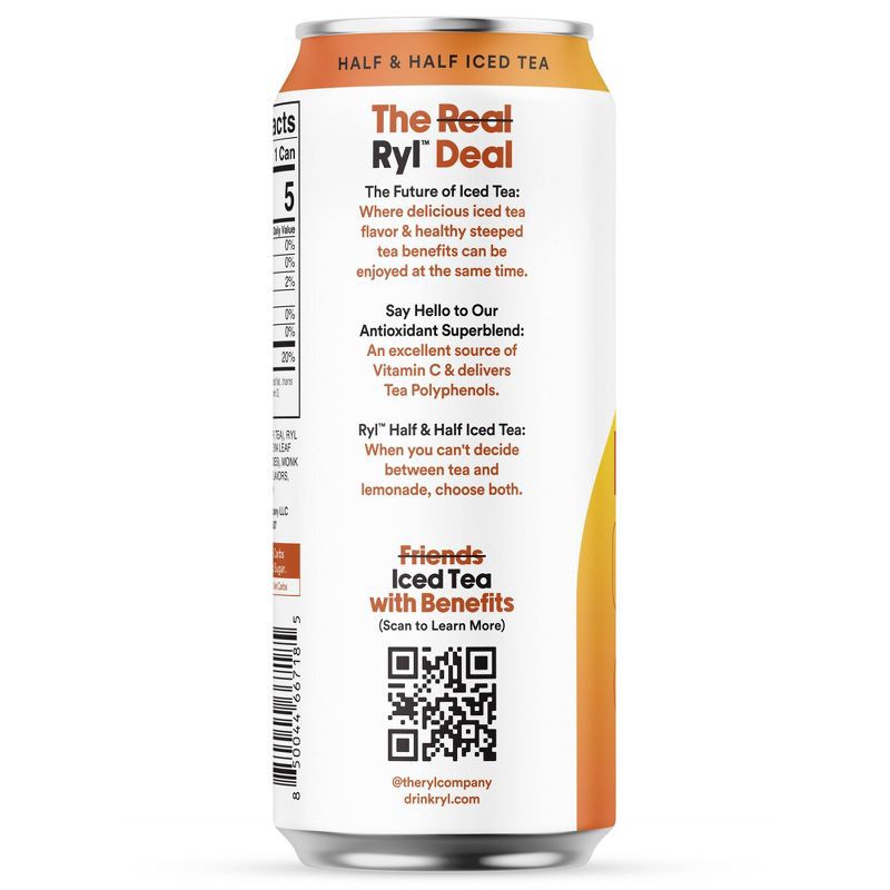 slide 3 of 5, Ryl Tea Half & Half Iced Tea - 16 fl oz Can, 16 fl oz