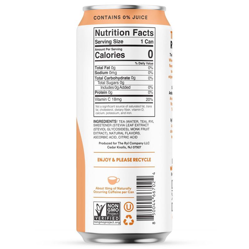 slide 2 of 5, Ryl Tea Peach Iced Tea - 16 fl oz Can, 16 fl oz