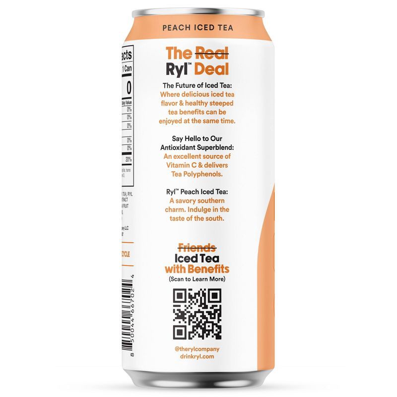 slide 3 of 5, Ryl Tea Peach Iced Tea - 16 fl oz Can, 16 fl oz