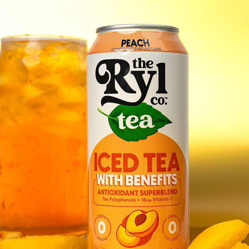 slide 4 of 5, Ryl Tea Peach Iced Tea - 16 fl oz Can, 16 fl oz