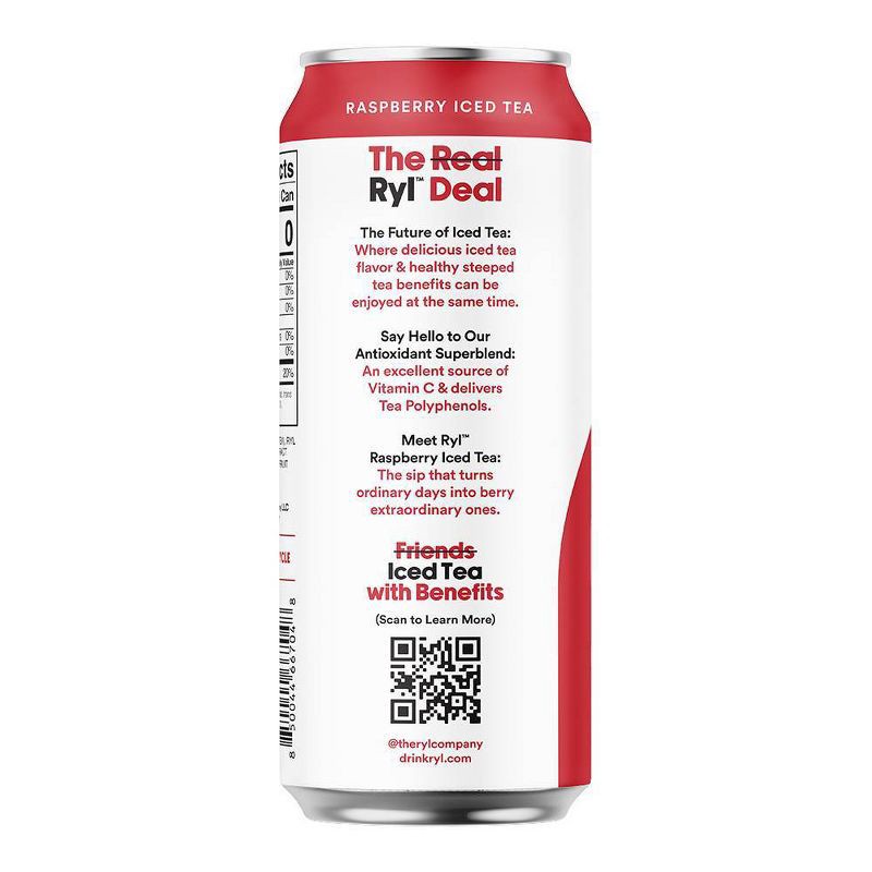 slide 3 of 5, Ryl Tea Raspberry Iced Tea - 16 fl oz Can, 16 fl oz