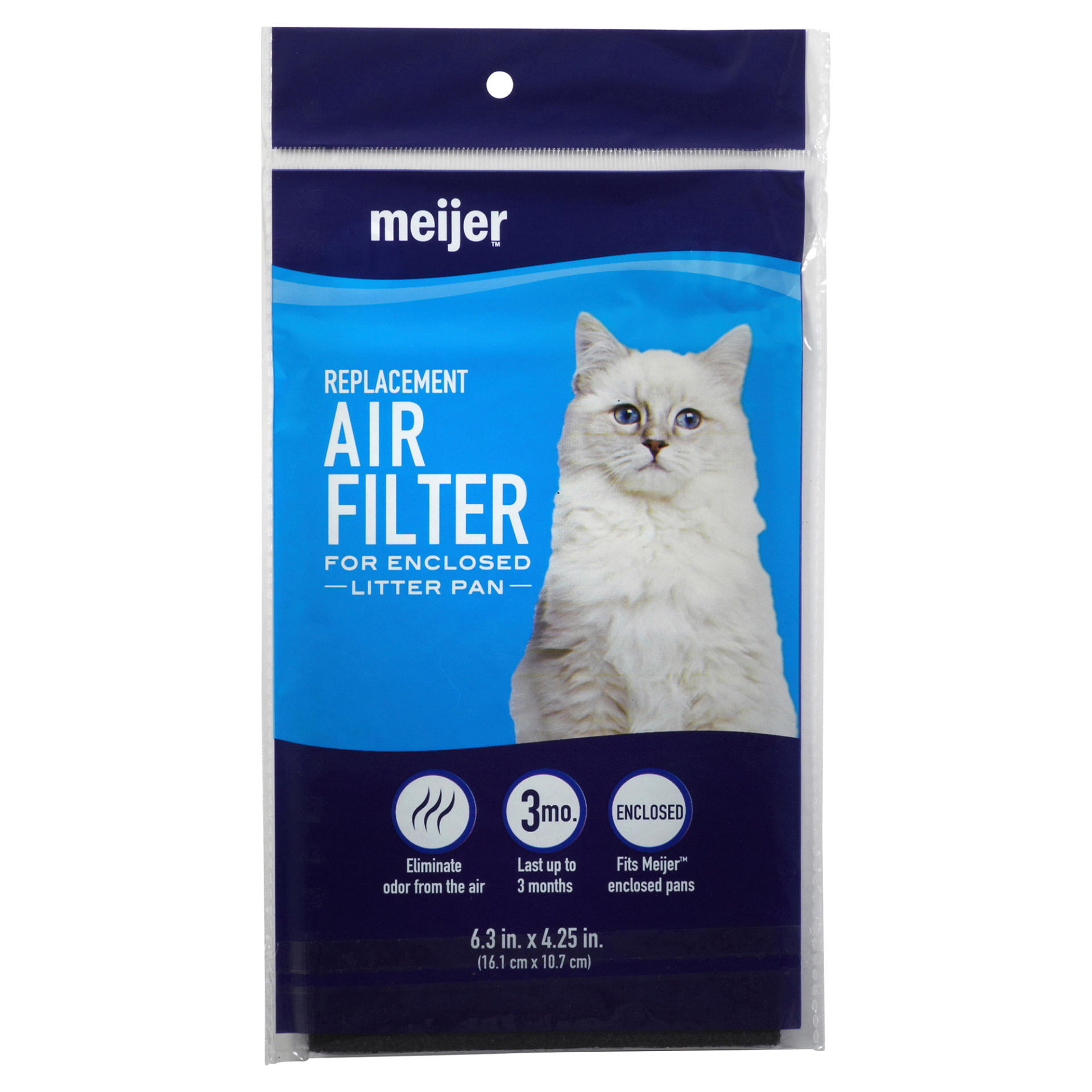 slide 1 of 2, Meijer Replacement Air Filter for Enclosed Litter Pan, 1 ct