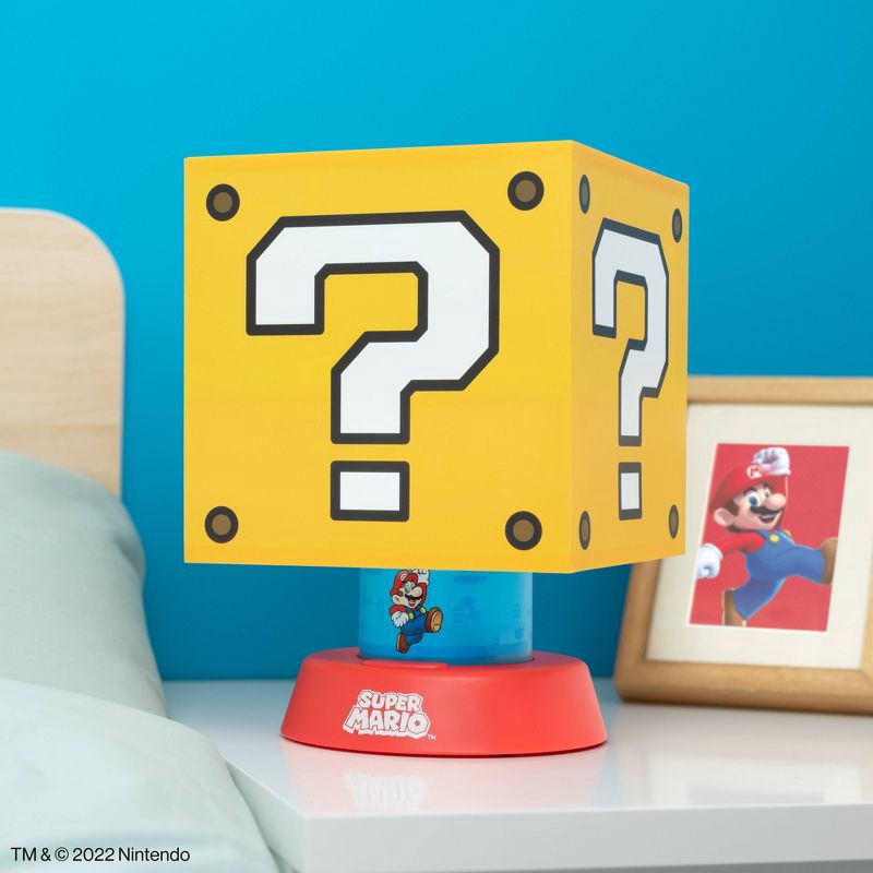 slide 4 of 6, Mario Block LED Lamp (Includes LED Light Bulb) - Nintendo, 1 ct