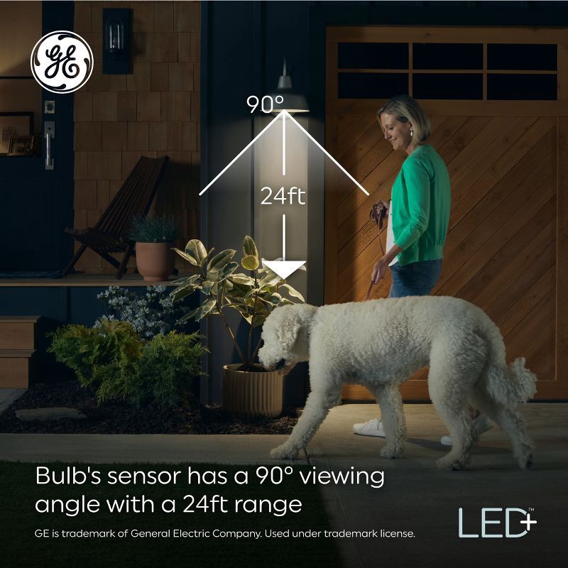 slide 6 of 7, GE Household Lighting GE LED+ Motion A21 LED Light Bulb Daylight, 1 ct