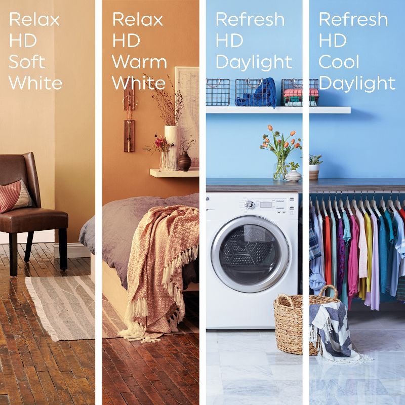 slide 6 of 8, GE Household Lighting GE 2pk 60W Relax T14 LED Light Bulbs Soft White, 2 ct