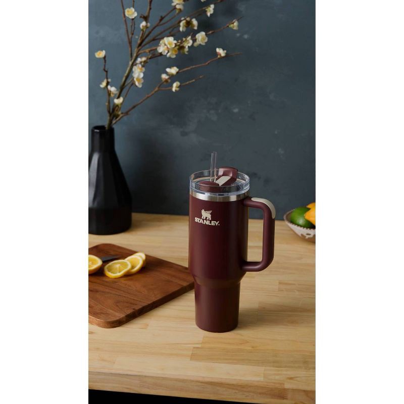slide 5 of 6, Stanley 40 oz Stainless Steel H2.0 FlowState Quencher Tumbler Cabernet Red - Hearth & Hand™ with Magnolia, 40 oz