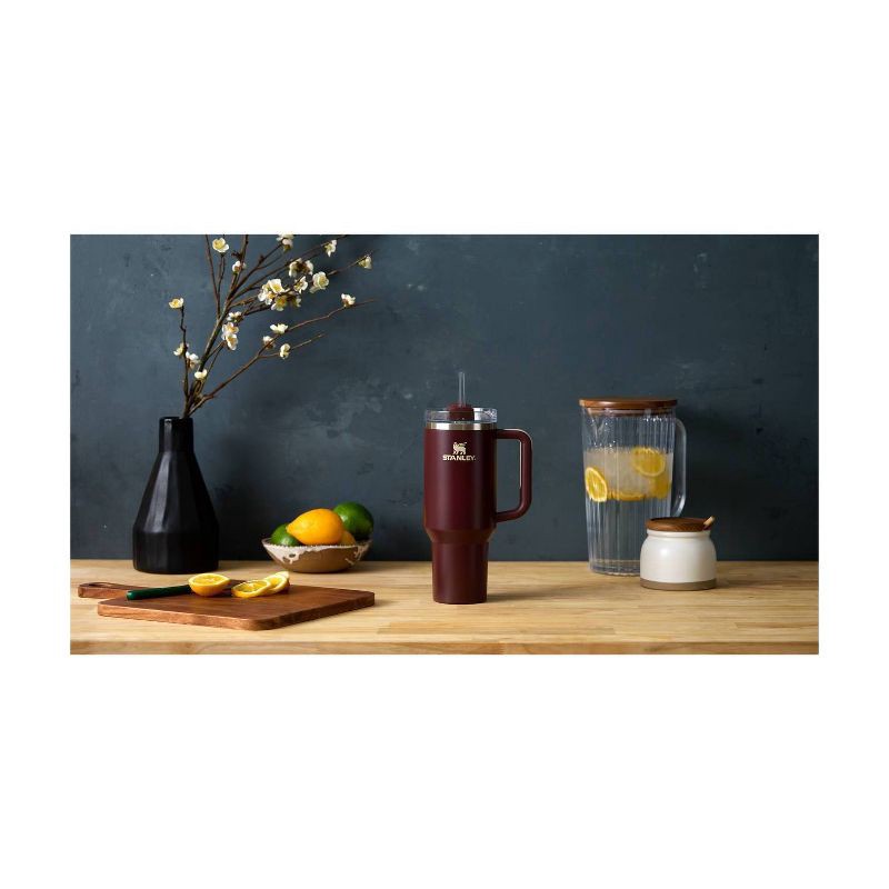 slide 6 of 6, Stanley 40 oz Stainless Steel H2.0 FlowState Quencher Tumbler Cabernet Red - Hearth & Hand™ with Magnolia, 40 oz