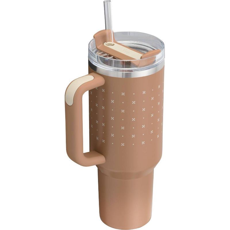 slide 3 of 7, Stanley 40 oz Stainless Steel H2.0 FlowState Quencher Tumbler Deep Clay Orange - Hearth & Hand™ with Magnolia, 40 oz