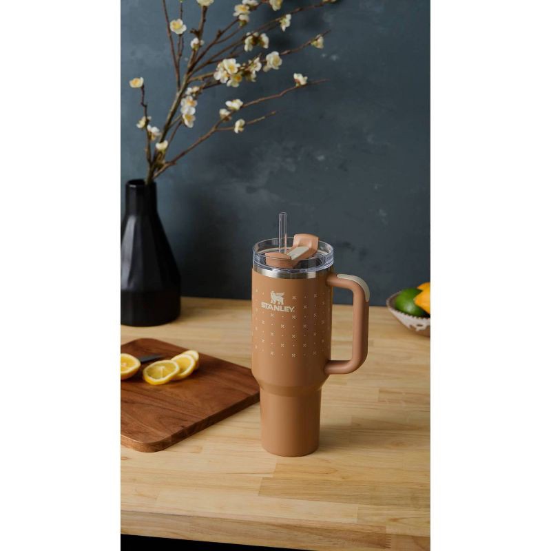 slide 5 of 7, Stanley 40 oz Stainless Steel H2.0 FlowState Quencher Tumbler Deep Clay Orange - Hearth & Hand™ with Magnolia, 40 oz