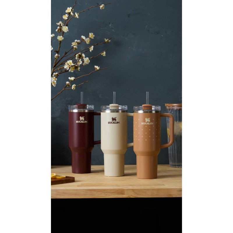 slide 6 of 7, Stanley 40 oz Stainless Steel H2.0 FlowState Quencher Tumbler Deep Clay Orange - Hearth & Hand™ with Magnolia, 40 oz