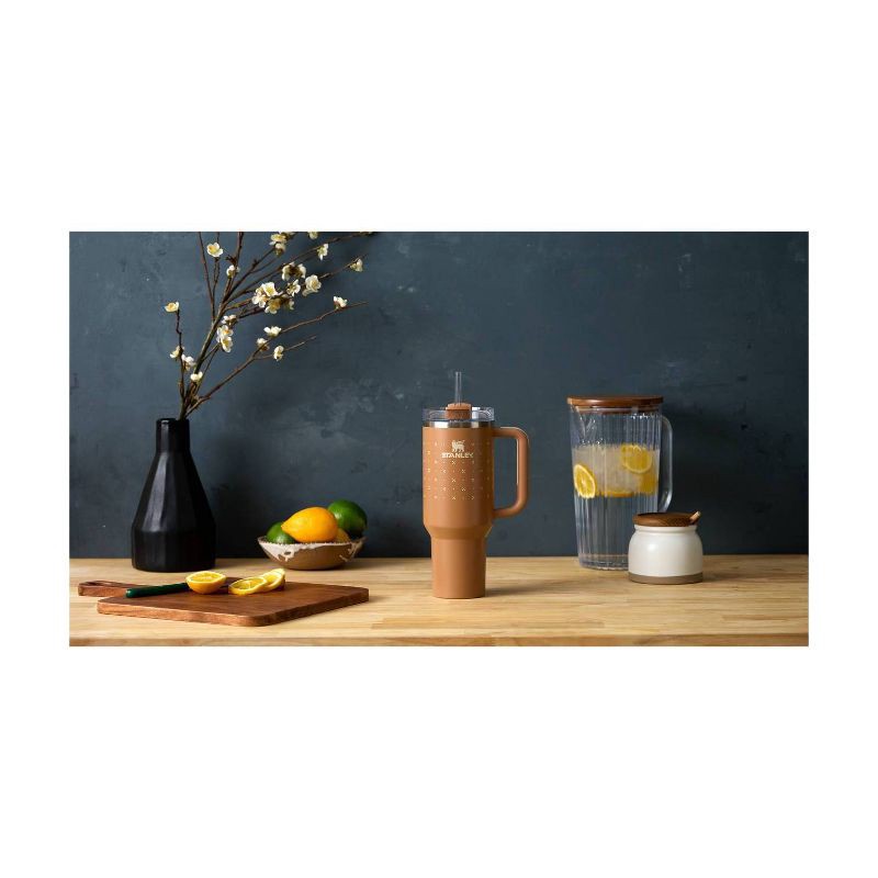 slide 7 of 7, Stanley 40 oz Stainless Steel H2.0 FlowState Quencher Tumbler Deep Clay Orange - Hearth & Hand™ with Magnolia, 40 oz