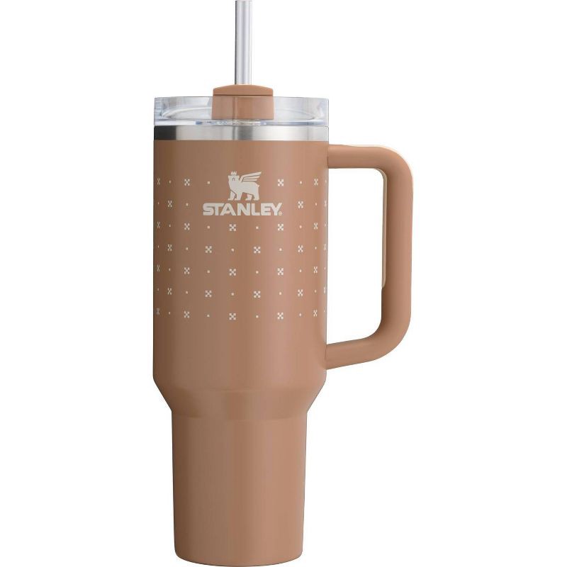 slide 1 of 7, Stanley 40 oz Stainless Steel H2.0 FlowState Quencher Tumbler Deep Clay Orange - Hearth & Hand™ with Magnolia, 40 oz