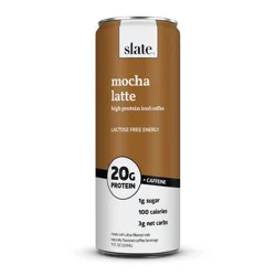 Slate Milk Mocha Latte High Protein Iced Coffee - 11 fl oz Can
