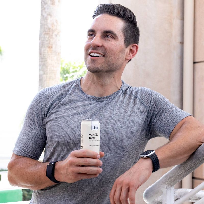 slide 5 of 6, Slate Milk Slate Vanilla Latte High Protein Iced Coffee - 11 fl oz Can, 11 fl oz