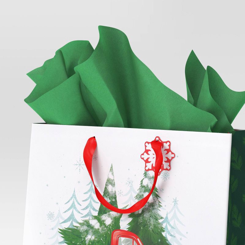 slide 2 of 3, 30ct Banded Christmas Gift Tissue Paper Red/White/Green - Wondershop™, 30 ct