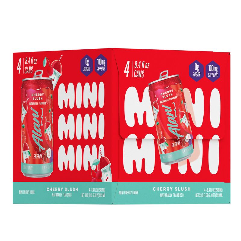 slide 5 of 7, Alani Nu Alani Cherry Slush Energy Drink - 4pk/8.4 fl oz Cans, 4 ct; 8.4 fl oz