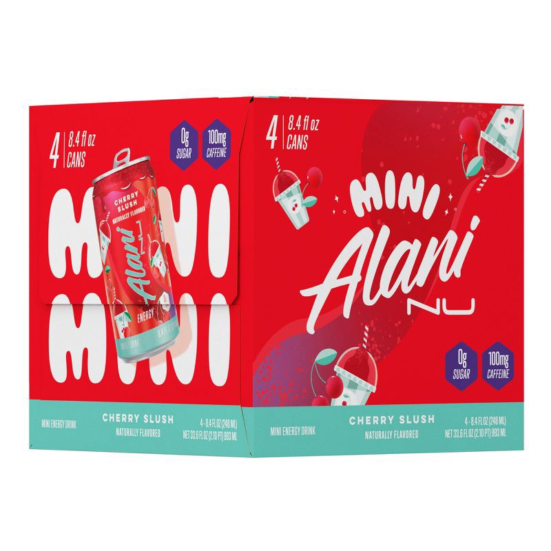 slide 2 of 7, Alani Nu Alani Cherry Slush Energy Drink - 4pk/8.4 fl oz Cans, 4 ct; 8.4 fl oz