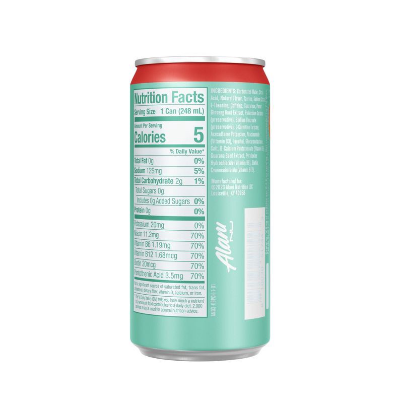 slide 3 of 3, Alani Nu Alani Juicy Peach Energy Drink - 4pk/8.4 fl oz Cans, 4 ct; 8.4 fl oz