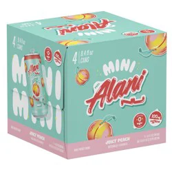 Alani Nu Alani Juicy Peach Energy Drink - 4pk/8.4 fl oz Cans