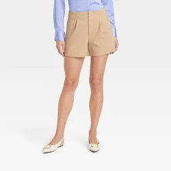 Women's High-Rise Tailored Shorts - A New Day™ Tan 2