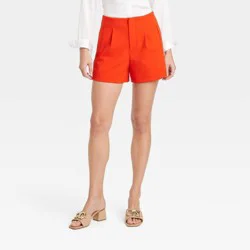 Women's High-Rise Tailored Shorts - A New Day™ Red 6