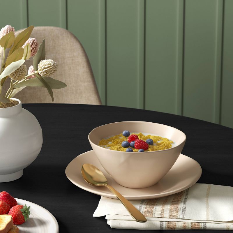 slide 2 of 3, 22.58oz Stoneware Aralia Organic Coupe Cereal Bowl Beige - Threshold™, 22.58 oz