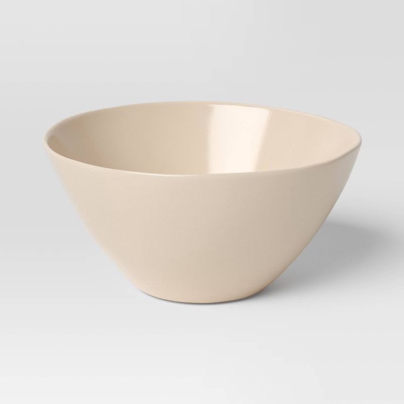 slide 1 of 3, 22.58oz Stoneware Aralia Organic Coupe Cereal Bowl Beige - Threshold™, 22.58 oz