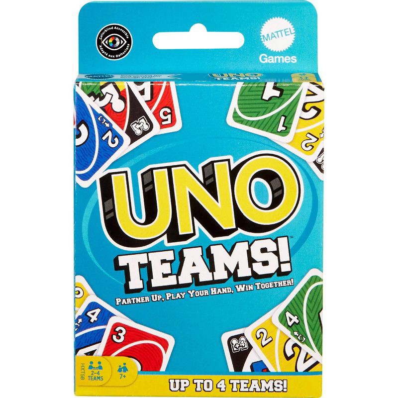 slide 1 of 6, UNO Teams Card Game, 1 ct