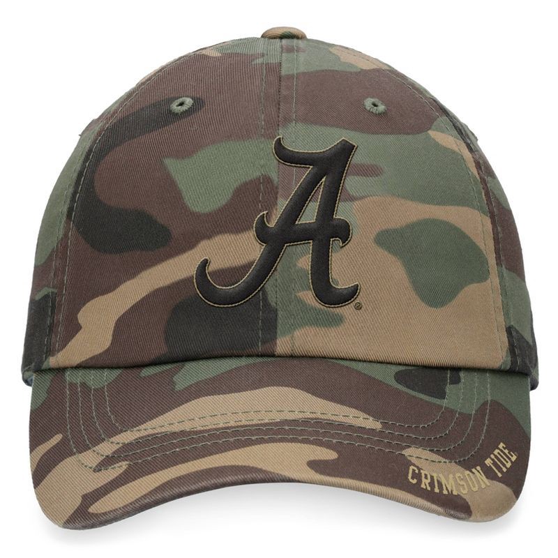 slide 2 of 4, NCAA Alabama Crimson Tide Unstructured Camo Hat: Cotton Adjustable Baseball Cap, 1 ct