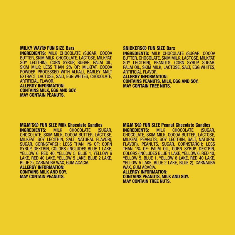 slide 9 of 11, Mars M&M's, Snickers & Milky Way Fun Size Chocolate Candies Variety Pack, Party Size - 19.2oz/35ct Bag, 19.2 oz, 35 ct
