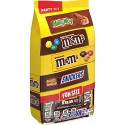Mars M&M's, Snickers & Milky Way Fun Size Chocolate Candies Variety Pack, Party Size - 19.2oz/35ct Bag