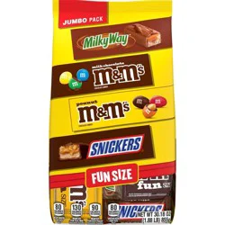 Mars M&M's, Snickers & Milky Way Fun Size Chocolate Candy Variety Pack - 30.18oz Bulk Bag