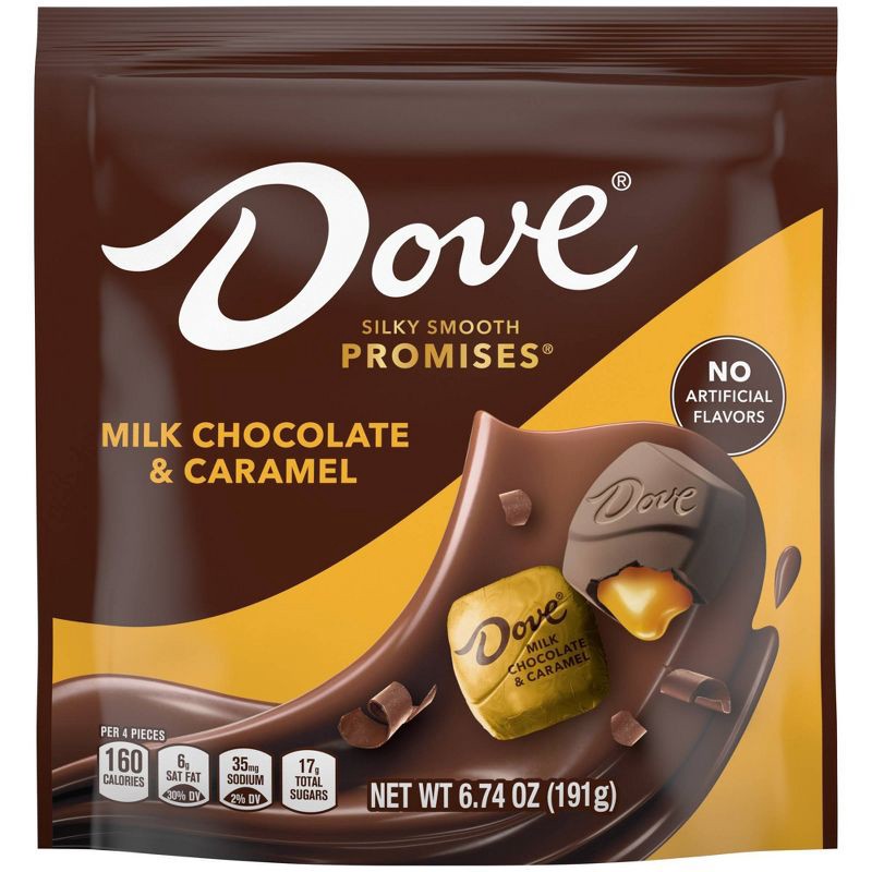slide 1 of 9, Dove Chocolate Dove Promises Milk Chocolate & Caramel Candy - 6.74oz, 6.74 oz