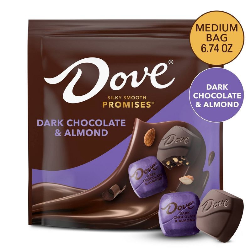 slide 8 of 8, Dove Chocolate Dove Promises Dark Chocolate & Almond Candy - 6.74oz, 6.74 oz