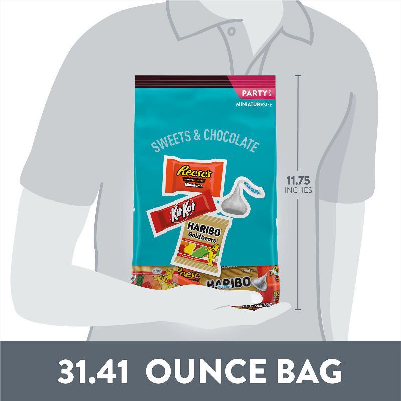 slide 7 of 7, Hershey's Chocolate and Sweets Assorted Party Bag Candy - 31.41oz, 31.41 oz