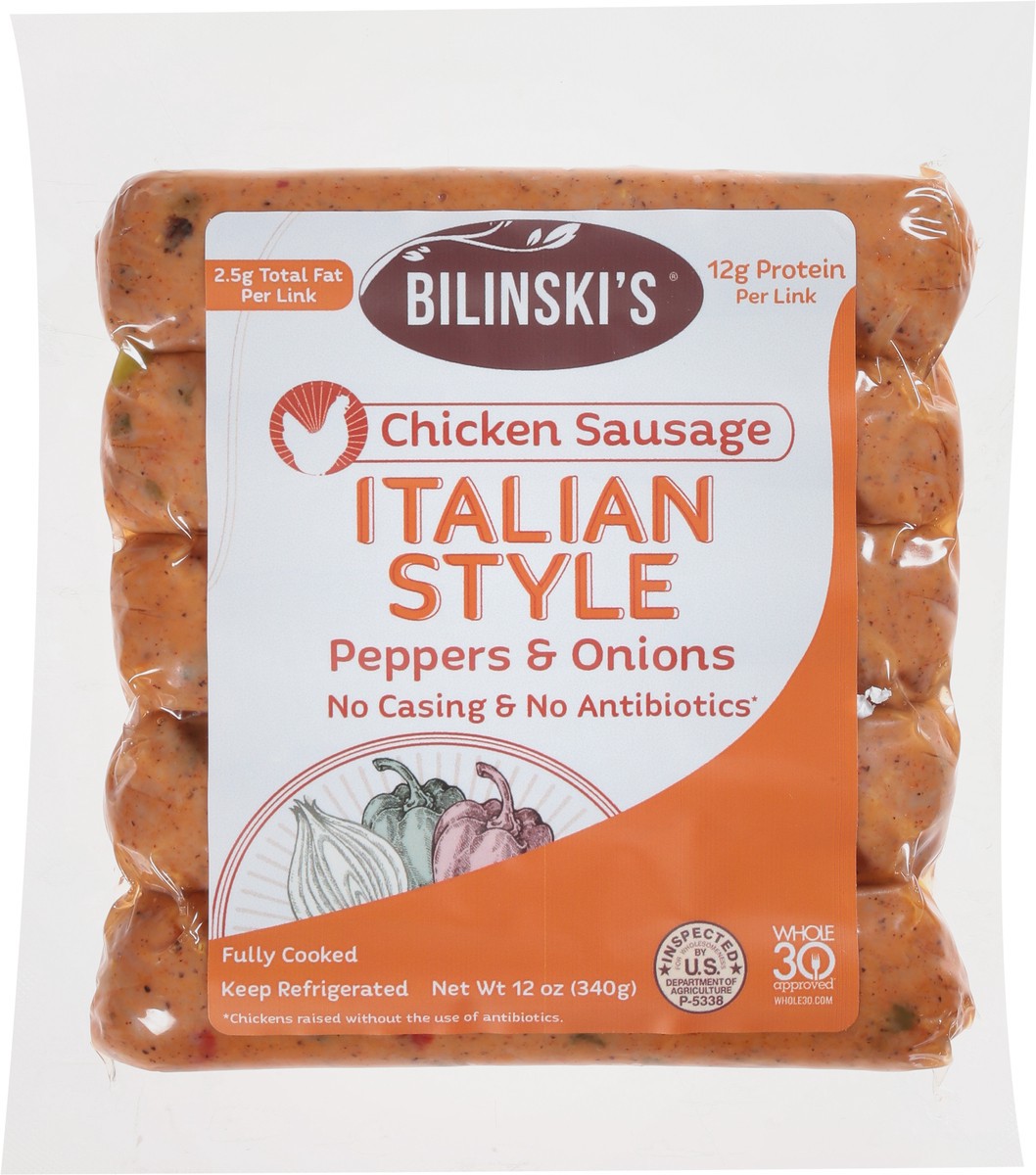 slide 6 of 9, Bilinski's Italian Style Chicken Sausage 12 oz, 12 oz